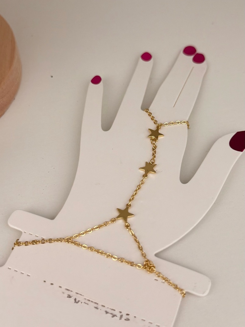 Gold Star Chain Hand Bracelet - Women's Gold Bracelet
